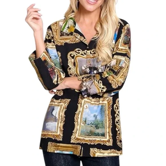 John Mark Button Up Top Art Print 3x New - Picture 1 of 15